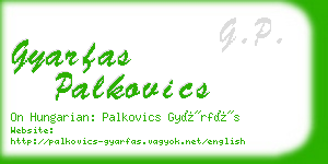 gyarfas palkovics business card